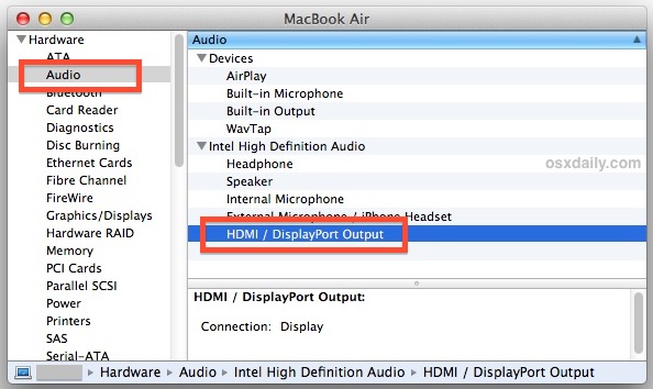 mac sound output for one app